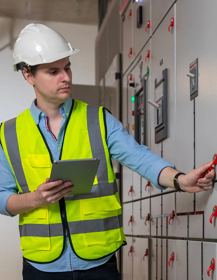 Ingegnere PRO.Energy nella sala di controllo